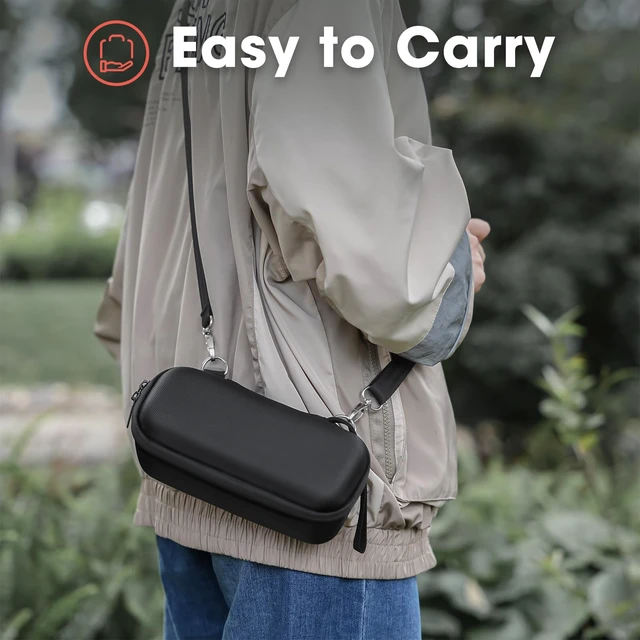 Alt view image 5 of 7 - Hard Travel Carrying Case for JBL Flip 7/6/5/4 and JBL Grip -Black Portable Water-resistant Speaker Storage Bag with Shoulder Strap, Protective Holder Cover for Charging Cable Accessories