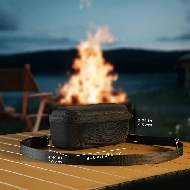 Alt view image 6 of 7 - Hard Travel Carrying Case for JBL Flip 7/6/5/4 and JBL Grip -Black Portable Water-resistant Speaker Storage Bag with Shoulder Strap, Protective Holder Cover for Charging Cable Accessories