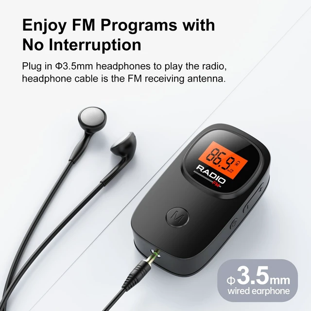 Alt view image 4 of 7 - MI06 Portable Pocket Mini FM Radio with Clip, 2*AAA Batteries Operated Excellent Reception, Clear LCD Display, Station Preset, Memory Favorite, Stereo Earphone for Walking Jogging Meeting