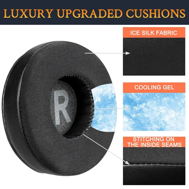 Alt view image 4 of 7 - Cooling Earpads for Beats EP - CG Black Not Fit (Solo/Studio)