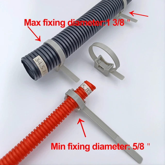 Alt view image 2 of 7 - 7" Saddle Mounting Zip Tie,Pipe Bracket Clamps,Pipe hanger,for Rigid Insulating Tubes(pack of 50 Pcs)