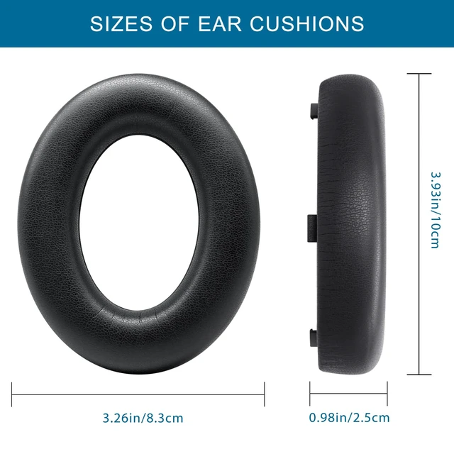Alt view image 6 of 7 - Replacement Earpads for Bose QC Ultra Gen 1 & Gen 2, Black Ear Pads for Bose QuietComfort Ultra Gen 1 & Gen 2, Soft Protein Leather, High-density Memory Foam