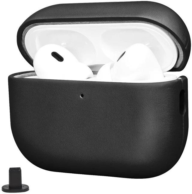 Main image of Case for AirPod Pro 3 Gen (2025) Protective Cover Black Shockproof 100% Full Grain Geniune Leather Case for AirPods Pro 3rd Gen (2025) Compatible with MagSafe Wireless Charging Anti-Scratch