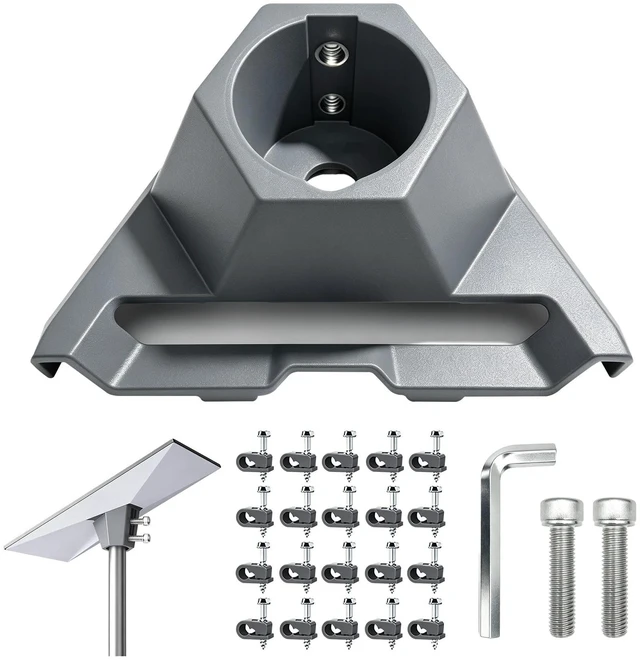 Main image of Pipe Mount Adapter for Starlink Gen 3Reinforced Plastic Bracket for 1.25 to 2.5 Inch Pipe, Compatible with Starlink Standard Dish,Includes 20 Stainless Steel Screws, Lightweight