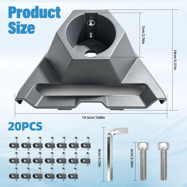 Alt view image 3 of 7 - Pipe Mount Adapter for Starlink Gen 3Reinforced Plastic Bracket for 1.25 to 2.5 Inch Pipe, Compatible with Starlink Standard Dish,Includes 20 Stainless Steel Screws, Lightweight