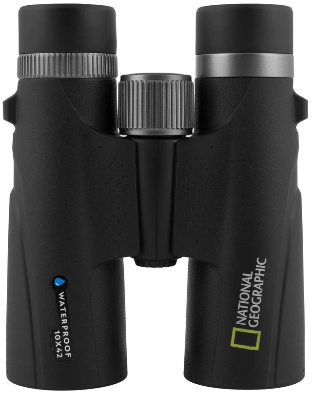Main image of National Geographic Waterproof 10x42 Fully Coated Roof Prism Adult Binoculars with Harness for Bird Watching Hunting Hiking Outdoor Activities Travel and Sports