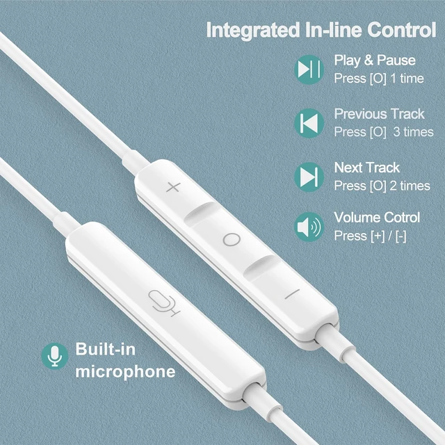 Alt view image 2 of 7 - USB in-Ear Headphones, USB PC Earbuds for PC/PS4/PS5, White Gaming Earphone Headset with Microphone for Live Conference, Video Calls, Broadcasting, On-line Work