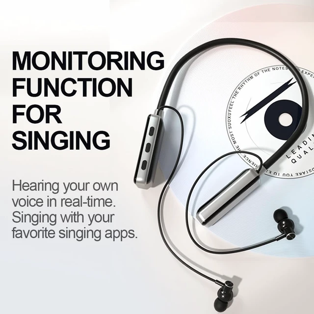 Alt view image 5 of 7 - S2 Neckband Bluetooth Headphones, 90H Playtime, Bluetooth 5.3 Earphones with 10mm Drivers, Low Latency Game Mode, TF Card Support, 7 EQ Mode, Type-C Fast Charging, Sweatproof Sport Earbuds