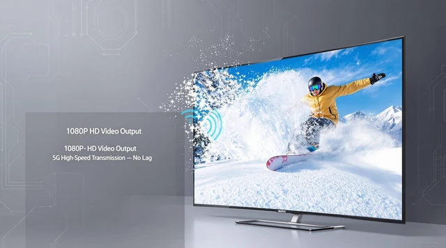 Alt view image 4 of 7 - Wireless HDMI Transmitter and Receiver 4K to 1080P HD 5G/2.4G Ultra-Low Latency Plug & Play Screen Mirroring for Laptop, TV, Projector, PS4/PS5