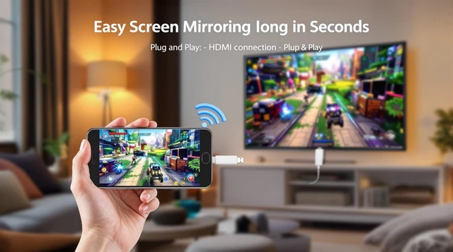 Alt view image 6 of 7 - Wireless HDMI Transmitter and Receiver 4K to 1080P HD 5G/2.4G Ultra-Low Latency Plug & Play Screen Mirroring for Laptop, TV, Projector, PS4/PS5