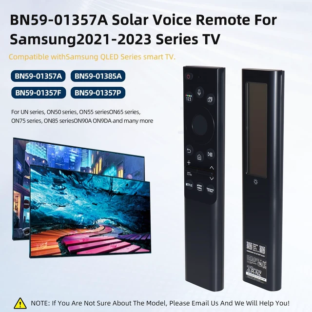 Alt view image 2 of 7 - BN59-01357A Solar Voice Remote fit for Samsung QLED Series Smart TV For BN59-01357F BN59-01357P Voice Remote Control Full Function Replacement