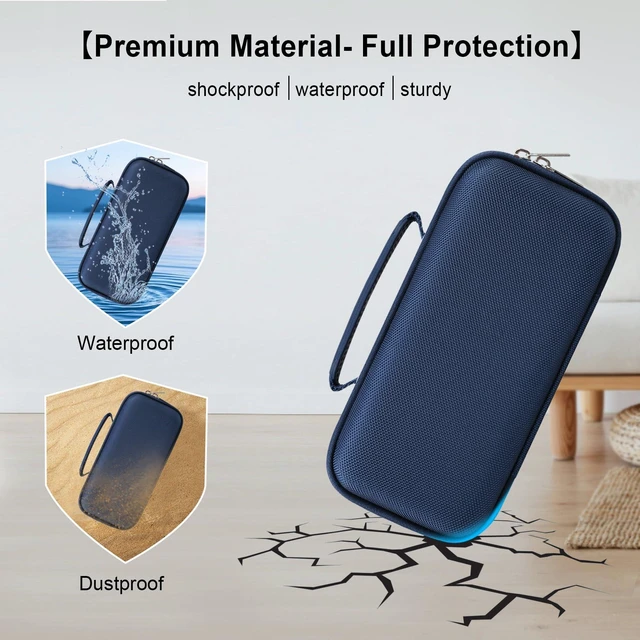 Alt view image 5 of 7 - Carrying Case for Bushnell Golf Wingman HD GPS Speaker, Navy Golf GPS Speaker and Handheld GPS Rangefinder Hard Travel Bag, with Mesh Pocket Handle Double Zipper, for Protective Storage