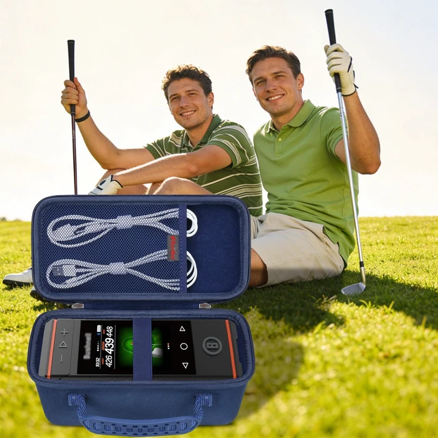 Alt view image 7 of 7 - Carrying Case for Bushnell Golf Wingman HD GPS Speaker, Navy Golf GPS Speaker and Handheld GPS Rangefinder Hard Travel Bag, with Mesh Pocket Handle Double Zipper, for Protective Storage