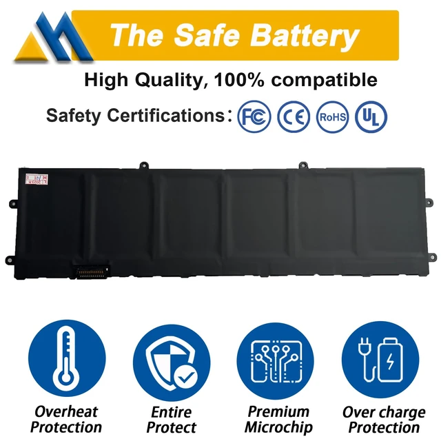 Alt view image 3 of 6 - Mobik 87Wh DWVRR Laptop Battery Replacement for Dell Inspiron 16 7620 2-in-1 Alienware X15 R1 R2 Alienware x17 R1 R2 Series 817GN 0NR6MH 0017GN NR6MH 0NR6MH 11.4V 6-Cell