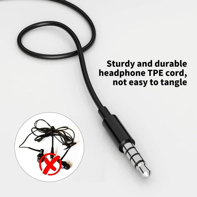 Alt view image 5 of 7 - School Earbuds Wired 3.5mm Headphones with Mic for PC Laptop Black Volume Control Magnetic Earphones in Ear Bud for Samsung Galaxy A25 A15 A03s A23 S10/Moto G Power Pure/Google Pixel 4a 3a 5a