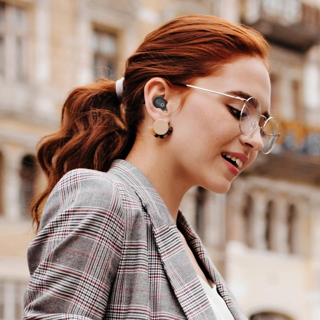 Alt view image 4 of 7 - Wireless Earbuds for Small Ear Canals Mini Size, Cute Bluetooth Ear Buds for Women Girls with 2 Noise Reduction Mic for Clear Calls, Small Wireless Earphones with Immersive Premium Sound