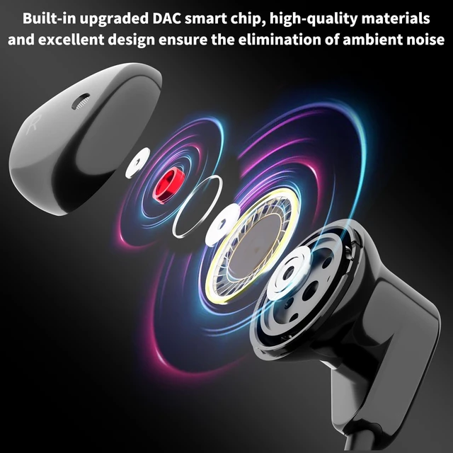 Alt view image 2 of 7 - School Earbuds Wired 3.5mm Headphones with Mic for PC Laptop Black Volume Control Magnetic Earphones in Ear Bud for Samsung Galaxy A25 A15 A03s A23 S10/Moto G Power Pure/Google Pixel 4a 3a 5a