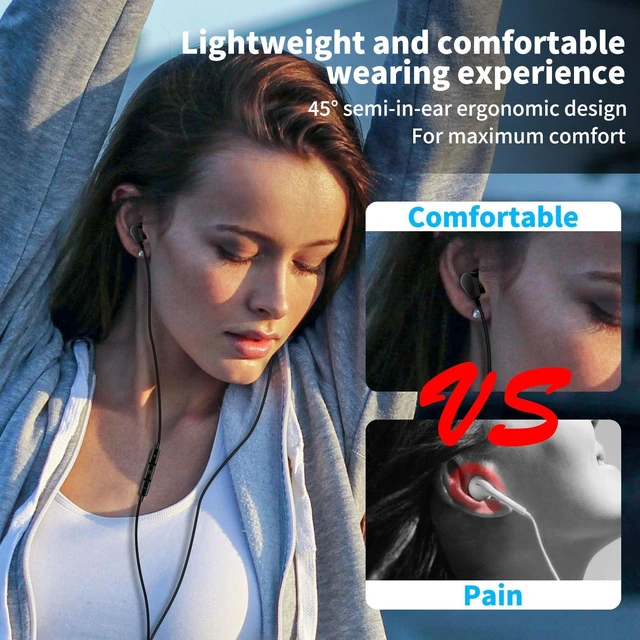 Alt view image 4 of 7 - School Earbuds Wired 3.5mm Headphones with Mic for PC Laptop Black Volume Control Magnetic Earphones in Ear Bud for Samsung Galaxy A25 A15 A03s A23 S10/Moto G Power Pure/Google Pixel 4a 3a 5a