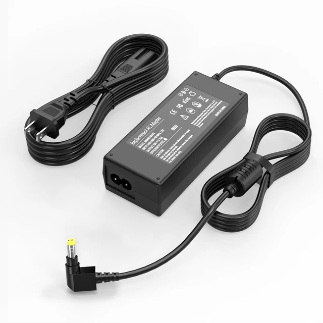 Main image of Laptop Charger Compatible with Toshiba Satellite PA3468U-1ACA, PA3516U-1ACA, PA3714U-1ACA, PA5035U-1ACA, PA5177U-1ACA, PA5180U-1ACA, PA3467U-1ACA, PA-1900-04, PA-1900-05, PA-1900-24 Power Supply Cord
