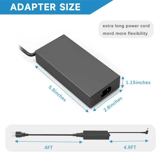 Alt view image 5 of 7 - 120W AC Charger Compatible with ASUS Zenbook Flip 15 Q528E Q537F Q538E Q539Z Q537FD-BI7t7 Q528EH-202.BL Q538EI-202.BL UX534F Q546F Q547F Q547VF UX564E UX564PH Q547FD, Laptop Power Adapter Cord