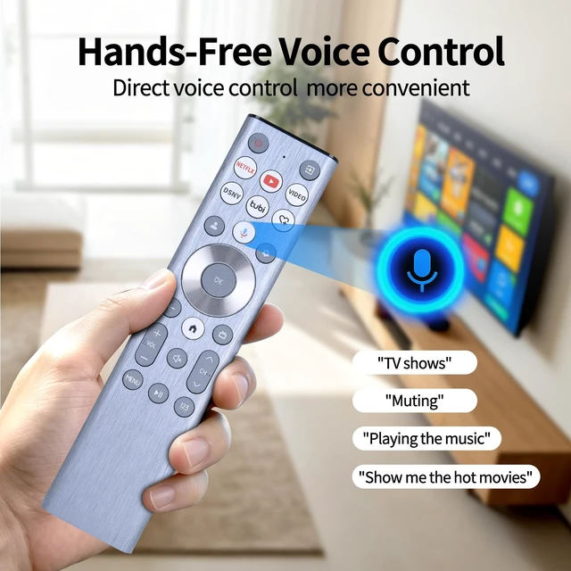Alt view image 3 of 7 - ERF6A80 Voice Backlit Remote Control for Hisense U6 U7 U8 U8QG Google TV for U9N & A7, Voice Control, Easy Pairing