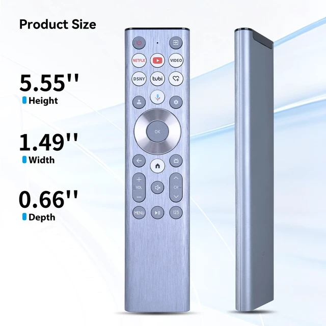 Alt view image 7 of 7 - ERF6A80 Voice Backlit Remote Control for Hisense U6 U7 U8 U8QG Google TV for U9N & A7, Voice Control, Easy Pairing