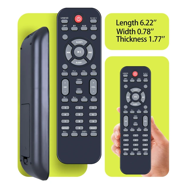 Alt view image 5 of 7 - Remote Control for Acoustic Audio 5.1 6 Speake System TheaterSurround