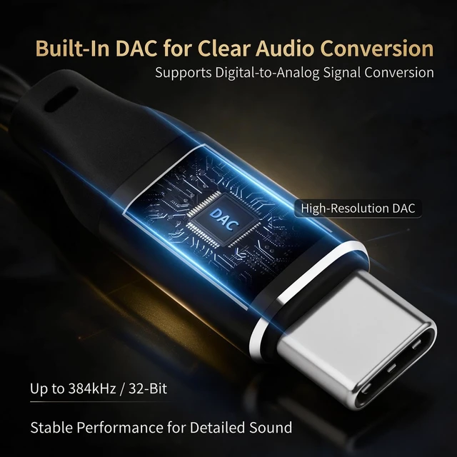 Alt view image 4 of 7 - HiFi USB C to RCA Audio Cable 4.92ft Type - C to Dual RCA Y Splitter 99.99% Silver-Plated OFC Core, DAC Chip, 24K Gold-Plated Plugs, Braided Jacket, Dual Shielding for Amplifier/Speaker/DVD