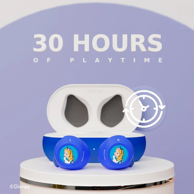 Alt view image 3 of 7 - Disney Alice in Wonderland Bluetooth Earbuds w/Charging Case- Wireless Headphones w/Built-in Mic+ Up to 30 Hrs Playtime- Alice in Wonderland Gifts for Women, Men, All Fans of Alice in Wonderland