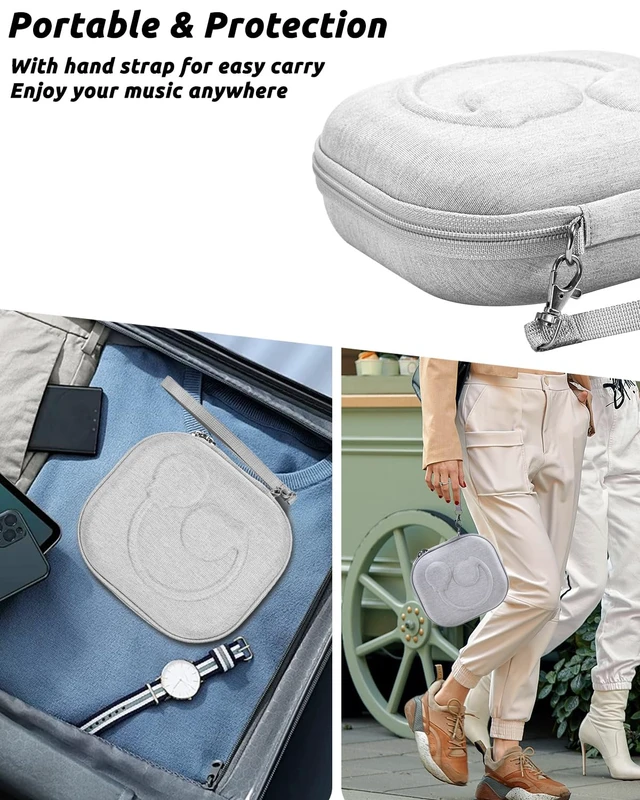Alt view image 7 of 7 - Hard Storage Case Compatible with JBL Tune 520BT 510BT 500BT 660NC 770NC, for JBL Live 770NC 760NC 460NC 660NC Headphones and More Headset, Travel Carrying Bag.(Case Only)-Gray(Gray Lining)