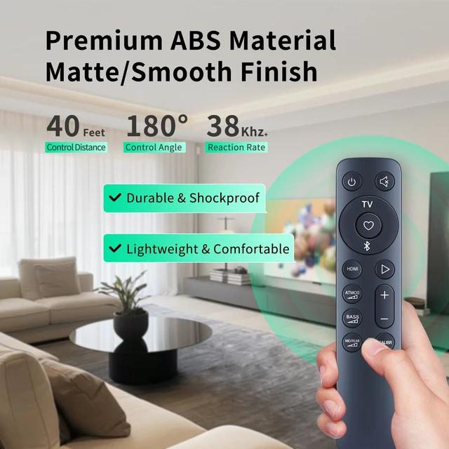 Alt view image 5 of 7 - New Soundbar Remote Control Replaced Compatible for JBL Bar 1000 Pro 7.1.4 Channel Soundbar JBLBAR1000PROBLKAM