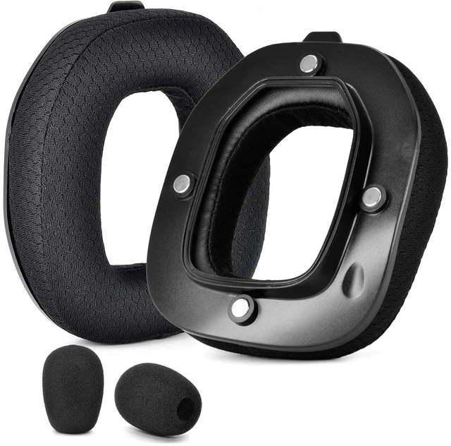 Main image of Mesh Fabric Earpads for Astro A40 TR Headset A40 TR Ear pads and Mic Foam- Replacement Cushions for Astro A40 TR Headset, Upgrade High-Density Noise Cancelling Foam