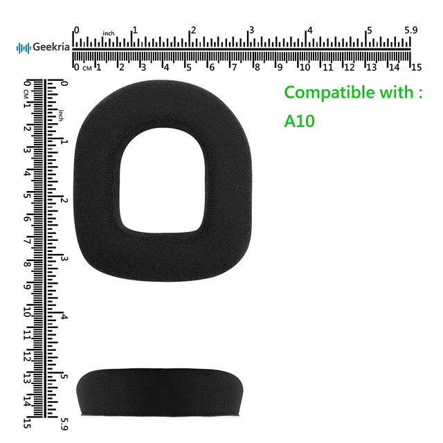 Alt view image 6 of 7 - Comfort Velour Replacement Ear Pads for Astro A10 Gaming Headset Headphones Ear Cushions, Repair Parts with Video Guide (Black)