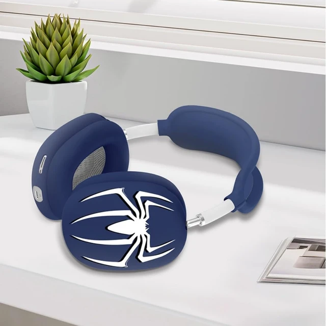 Alt view image 7 of 7 - 4 in 1 AirPods Max Case Headphone Covers, Midnight Spider Web Ear Cup Covers, Soft Silicone Earpads + Headband Cover Set, Scratch-Proof Protective Headphone Accessory Gift