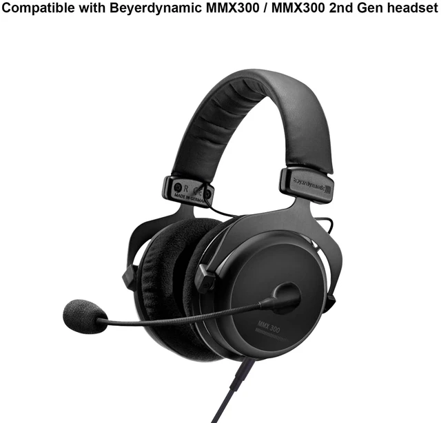 Alt view image 5 of 7 - MMX 300 2nd Gen Replacement Cable for Beyerdynamic MMX 300 2nd Generation/MMX 300 Gaming Headset, Volume Control Inline Mute, Plug and Play Twisted Pair OFC Copper Wire (8.2Ft / 2.5m)