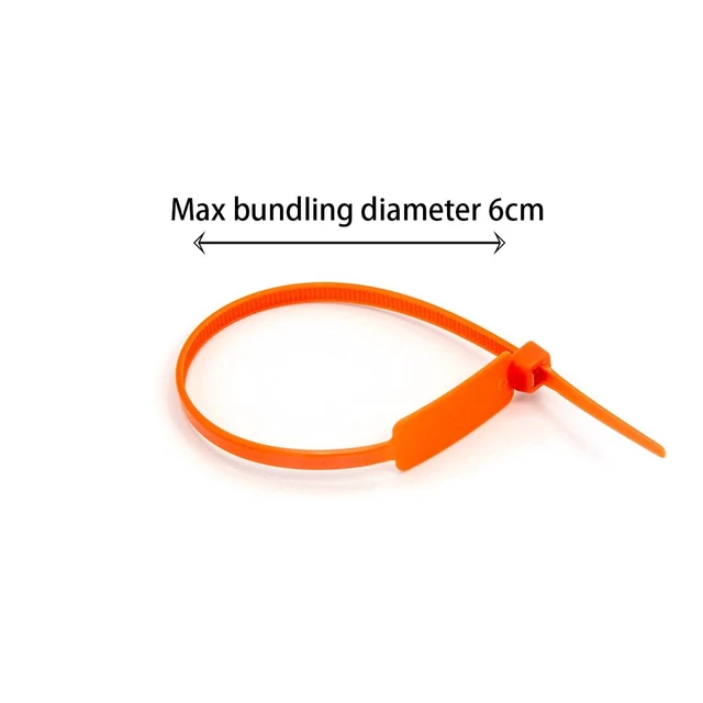 Alt view image 4 of 7 - MultiColor Plastic Cable Tie With Label 8 Inch 100 Pcs Write on Tags Wire Zip Ties Cable Mark Tags 5 x 200mm Nylon Power Marking Label Binding Strap