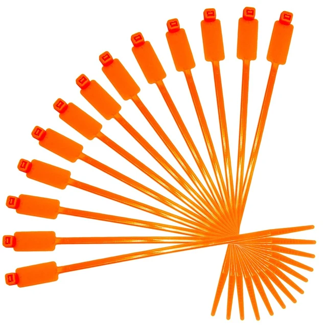Alt view image 7 of 7 - MultiColor Plastic Cable Tie With Label 8 Inch 100 Pcs Write on Tags Wire Zip Ties Cable Mark Tags 5 x 200mm Nylon Power Marking Label Binding Strap