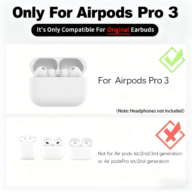 Alt view image 2 of 7 - Wireless Charging Case only Compatible with AirPods Pro 3rd 2025