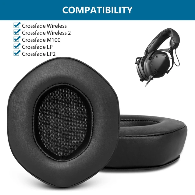 Alt view image 2 of 7 - GVOEARS Ear Pads Replacement for V-Moda Crossfade 3 Wireless Crossfade M-100 Master Crossfade 2 / Crossfade Wireless Crossfade M-100 Crossfade LP2 / LP, with Protein Leather Memory Foam