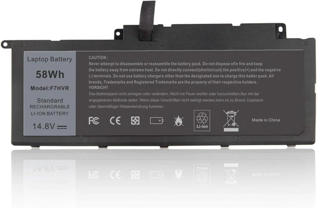 Main image of F7HVR Laptop Battery Replacement for Dell Inspiron 17 7737 7746 15 7537 5545 Series Ins15HD-2528 Ins15HD-1528 Ins15HD-1828T G4YJM 062VNH T2T3J Battery 14.8V 58Wh