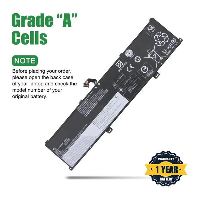 Alt view image 3 of 5 - L19C4P71 SB10X19048 5B10X19050 Laptop Battery Replacement for Lenovo ThinkPad P1 X1 Extreme 3rd Gen 2020 Series Notebook L19M4P71 SB10X19047 5B10X19049 15.36V 80Wh 5235mAh