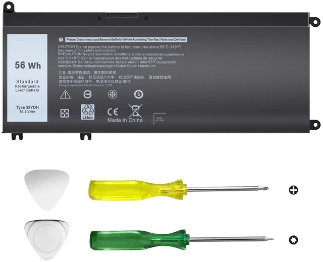 Main image of 33YDH 56Wh Laptop Battery Compatible with Dell Inspiron 17 7000 7773 7778 7779 7786 15 7577 3579 3779 5587 7588 G3 G7 G5 Latitude 3779 3579 3380 3490