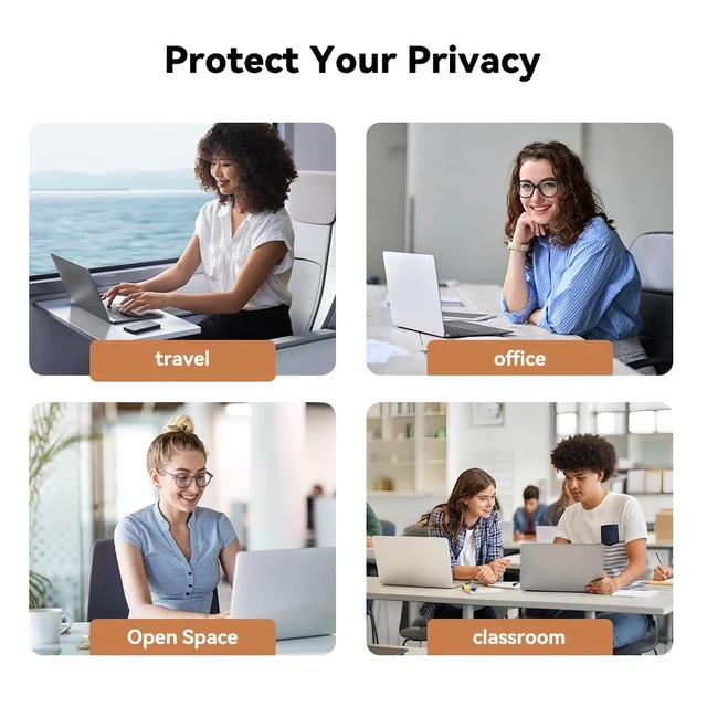 Alt view image 7 of 7 - Magnetic Privacy Screen for MacBook Air 14.2" M2/M3/M4/M5 2022-2026, Detachable Matte Anti Blue Light Anti Glare Laptop Screen Protector