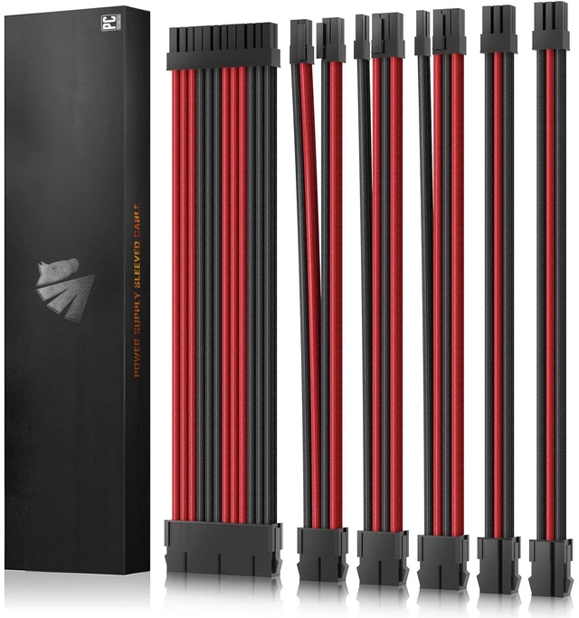 Main image of 16AWG PSU Cable Extension Power Cords, Customized Power Supply Mod Sleeve Extension Cable, ATX/EPS/8-pin PCI-E/6-pin PCI-E for PSU Cable