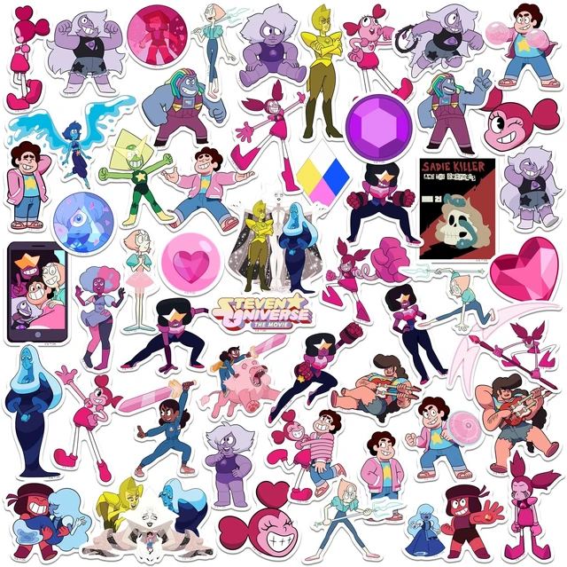 Main image of Steven Universe: The Movie 50ct Vinyl L Deluxe, Tablet, Indoor/Outdoor Officially Licensed Steven Universe Stickers Great for Water Bottles, Skateboards, Luggage, Laptops, Bumpers & Cars