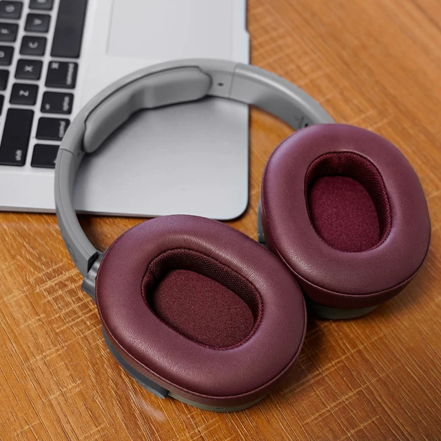 Alt view image 7 of 7 - Ear Pads Replacement for Skullcandy Crusher Evo ANC Ear Cushions -Burgundy Protein Leather Covers for Crusher Wireless/ANC/EVO Hesh 3 Venue Wireless Headphones