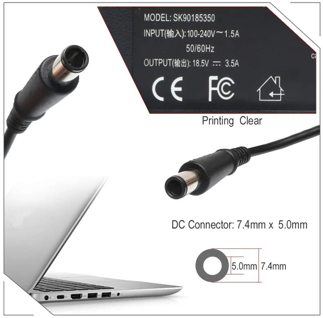 Alt view image 4 of 7 - 65W Charger for Compaq Presario CQ57 HP Pavilion G6 DV6 Black Tip Perfect for older laptops with dead batteries. Our smart chip stays completely cool even when plugged in all day
