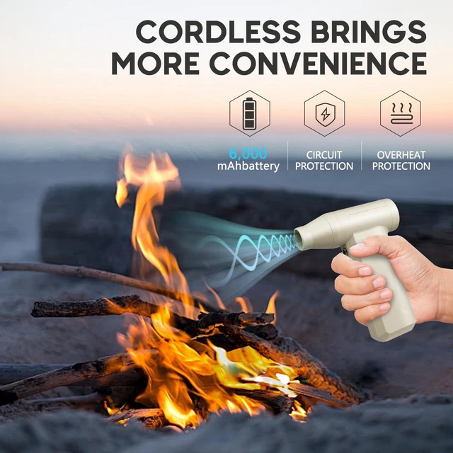 Alt view image 6 of 7 - Compressed Air Duster, 130000RPM 100 Gear Speed Adjustable Electric Air Blower, Brushless Motor Cordless Air Duster with Type-C Fast Charging, for Keyboard, Computer, Car, Home, Outdoor CleaningPet