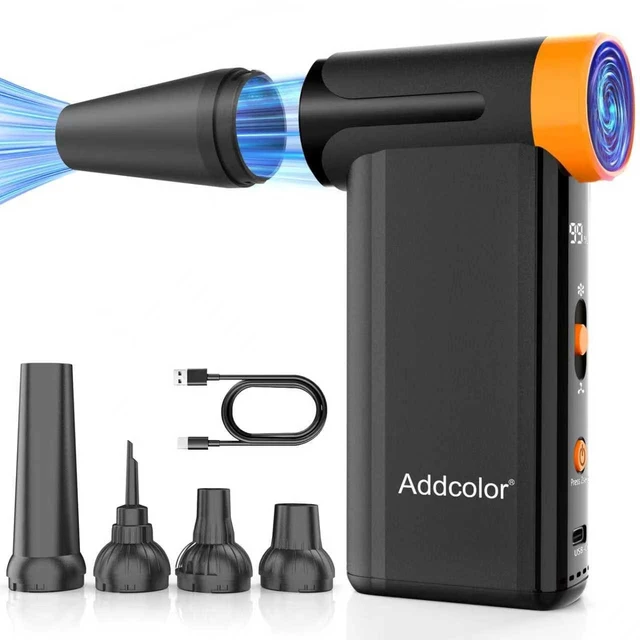 Main image of Compressed Air Duster 2000mAh*2 AD51 with 8 Gear Adjustable 106770RPM Electric Air Duster with Display Portable Handheld Blowers for Keyboard, Computer, Car, Outdoor, Air Bed