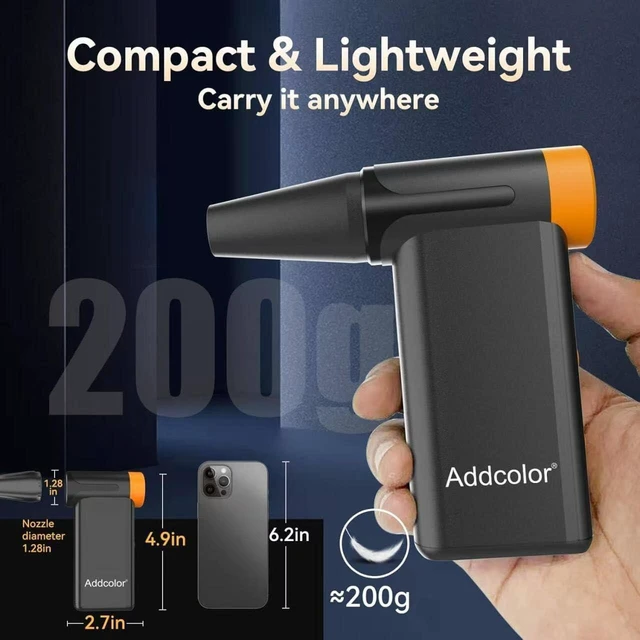 Alt view image 2 of 6 - Compressed Air Duster 2000mAh*2 AD51 with 8 Gear Adjustable 106770RPM Electric Air Duster with Display Portable Handheld Blowers for Keyboard, Computer, Car, Outdoor, Air Bed